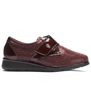 Pitillos - 11510 - BURDEOS - 11510 - BURDEOS - Blucher de velcro combinado lycra con charol Burdeos - 1
