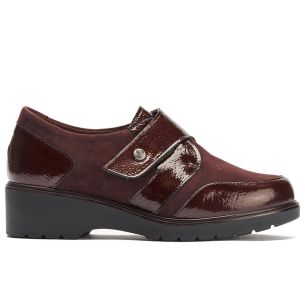 Pitillos - 11524 - BURDEOS - 11524 - BURDEOS - Blucher con velcro combinado charol con ante Burdeos - 1