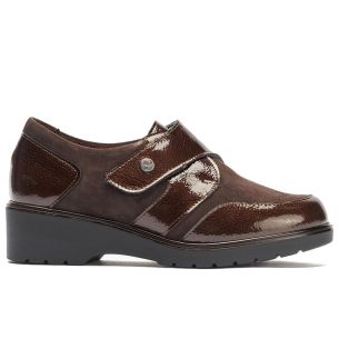 Pitillos - 11524 - MARRON - 11524 - MARRON - Blucher con velcro combinado charol con ante Marrón - 1