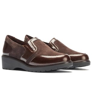 Pitillos - 11525 - MARRON - 11525 - MARRON - Manoletina con elásticos combinado charol con ante Marrón - 1 2