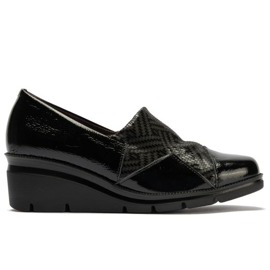 Pitillos - 11531 - NEGRO - 11531 - NEGRO - Abotinado combinado charol con lycra Negro - 1