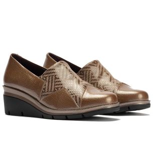 Pitillos - 11531 - TOPO - 11531 - TOPO - Abotinado combinado charol con lycra Topo - 1 2