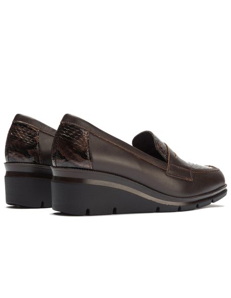 Pitillos - 11535 - MARRON - 11535 - MARRON - Mocasín combinado napa con serpiente charol Marrón - 3