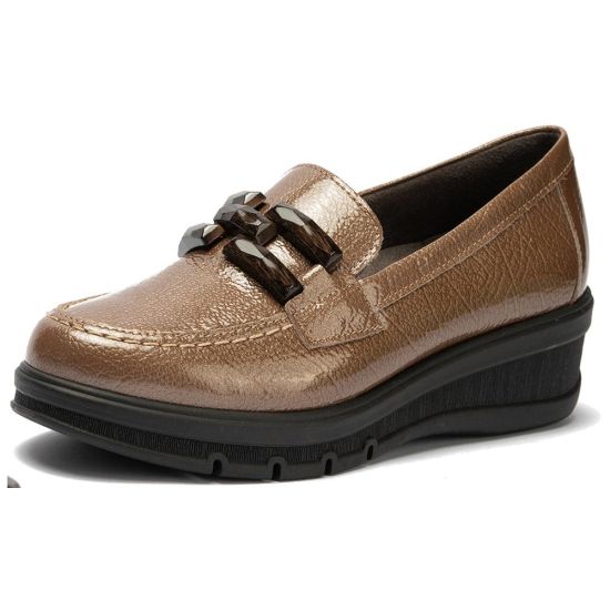 Pitillos - 11541 - TOPO - 11541 - TOPO - Mocasín adorno en charol Topo - 5