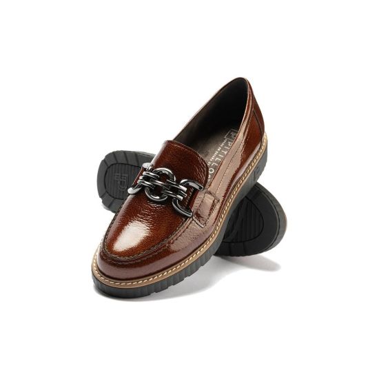 Pitillos - 11550 - CUERO - 11550 - CUERO - Mocasín con adorno en charol Cuero - 5