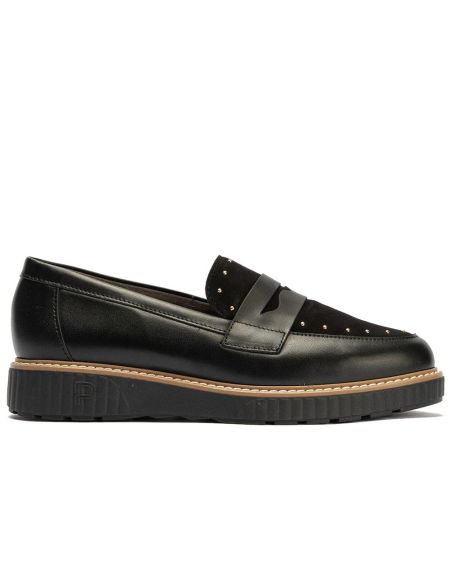 Pitillos - 11552 - NEGRO - 11552 - NEGRO - Mocasín tachas combinado napa con ante Negro - 1