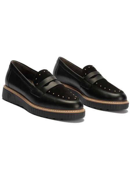 Pitillos - 11552 - NEGRO - 11552 - NEGRO - Mocasín tachas combinado napa con ante Negro - 2