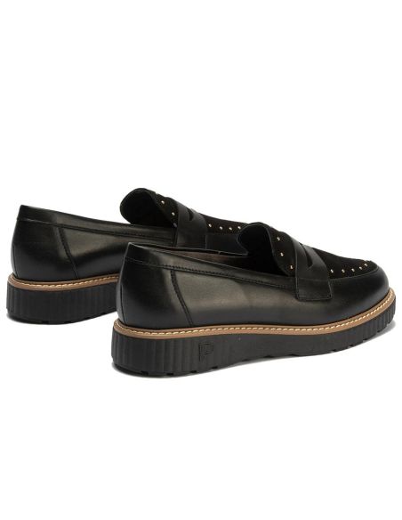 Pitillos - 11552 - NEGRO - 11552 - NEGRO - Mocasín tachas combinado napa con ante Negro - 3