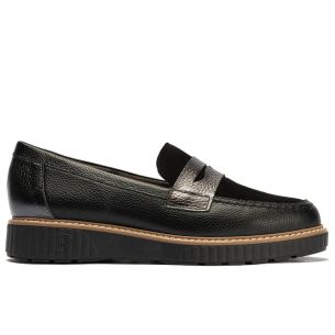 Pitillos - 11553 - NEGRO - 11553 - NEGRO - Mocasín antifaz combinado napa con ante y laminado Negro - 1