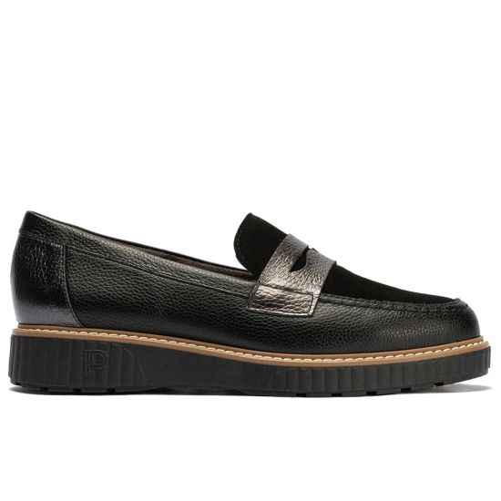 Pitillos - 11553 - NEGRO - 11553 - NEGRO - Mocasín antifaz combinado napa con ante y laminado Negro - 1
