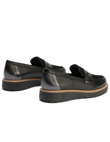 Pitillos - 11553 - NEGRO - 11553 - NEGRO - Mocasín antifaz combinado napa con ante y laminado Negro - 3