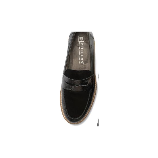Pitillos - 11553 - NEGRO - 11553 - NEGRO - Mocasín antifaz combinado napa con ante y laminado Negro - 4