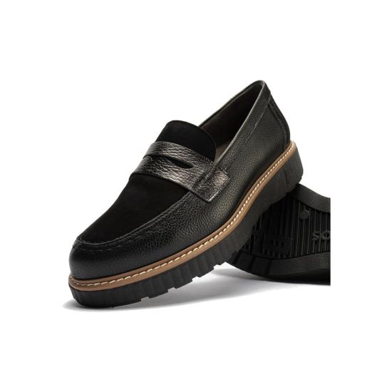 Pitillos - 11553 - NEGRO - 11553 - NEGRO - Mocasín antifaz combinado napa con ante y laminado Negro - 5