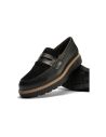 Pitillos - 11553 - NEGRO - 11553 - NEGRO - Mocasín antifaz combinado napa con ante y laminado Negro - 5