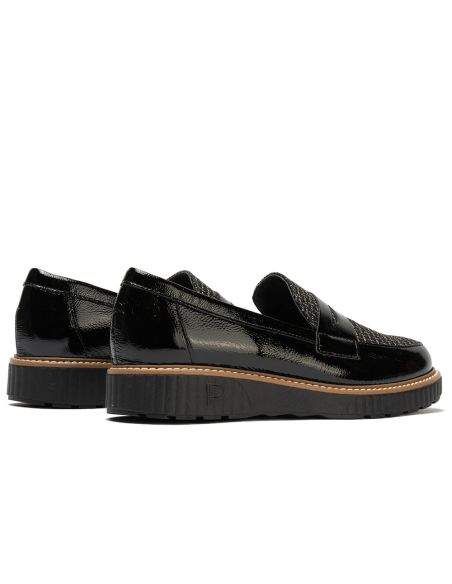 Pitillos - 11554 - NEGRO - 11554 - NEGRO - Mocasín antifaz combinado charol con tejido Negro - 3