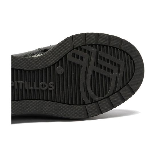 Pitillos - 11554 - NEGRO - 11554 - NEGRO - Mocasín antifaz combinado charol con tejido Negro - 5