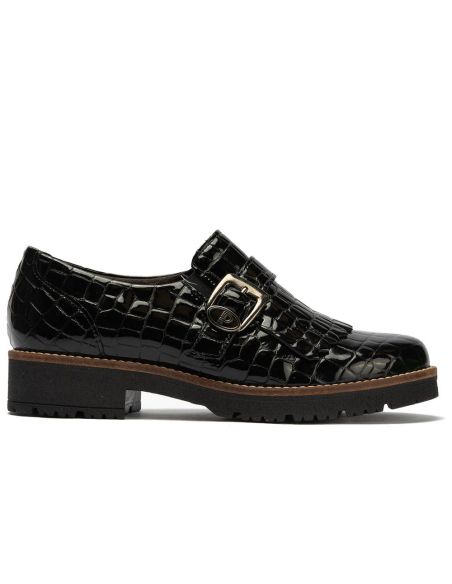 Pitillos - 11560 - NEGRO - 11560 - NEGRO - Abotinado en charol coco con flecos y hebilla detalle Negro - 1