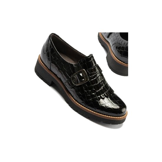 Pitillos - 11560 - NEGRO - 11560 - NEGRO - Abotinado en charol coco con flecos y hebilla detalle Negro - 4