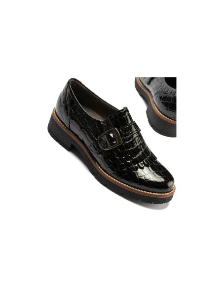 Pitillos - 11560 - NEGRO - 11560 - NEGRO - Abotinado en charol coco con flecos y hebilla detalle Negro - 4
