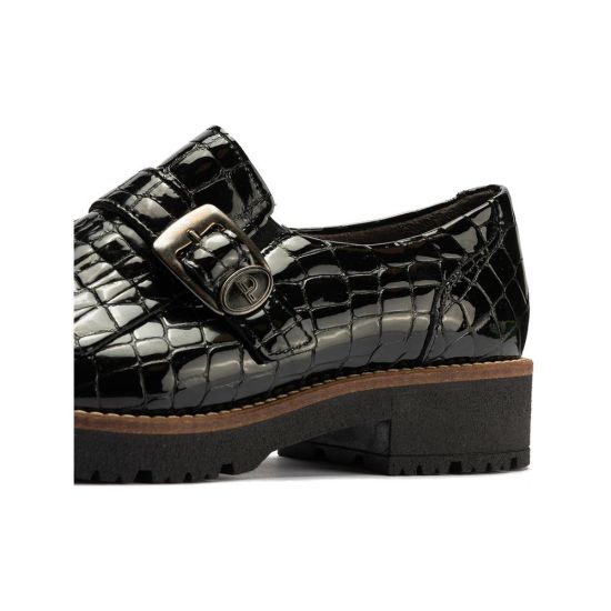 Pitillos - 11560 - NEGRO - 11560 - NEGRO - Abotinado en charol coco con flecos y hebilla detalle Negro - 5