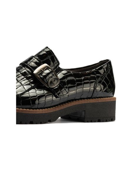 Pitillos - 11560 - NEGRO - 11560 - NEGRO - Abotinado en charol coco con flecos y hebilla detalle Negro - 5