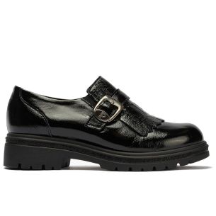 Pitillos - 11572 - NEGRO - 11572 - NEGRO - Abotinado charol con flecos y detalle hebilla Negro - 1