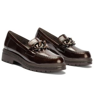 Pitillos - 11576 - MARRON - 11576 - MARRON - Mocasín en charol con adorno Marrón - 1 2