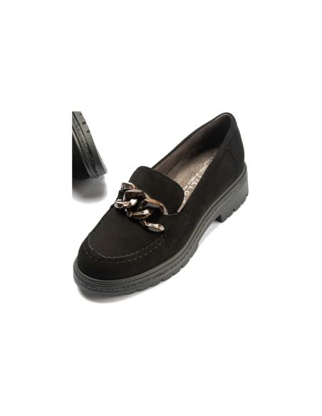 Pitillos - 11578 - NEGRO - 11578 - NEGRO - Mocasín en ante con adorno Negro - 4