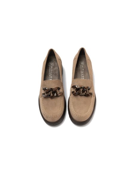 Pitillos - 11578 - TOPO - 11578 - TOPO - Mocasín en ante con adorno Topo - 5