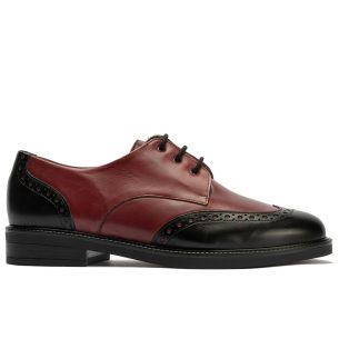 Pitillos - 11581 - NEGRO/BURDEOS - 11581 - NEGRO/BURDEOS - Blucher picados combinado en napa bicolor Negro-Burdeos - 1