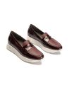 Pitillos - 11600 - BURDEOS - 11600 - BURDEOS - Mocasín antifaz combinado charol con napa grano Burdeos - 4