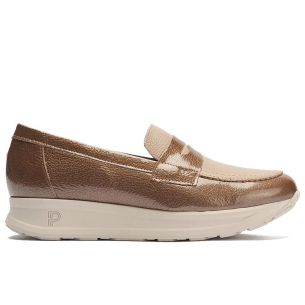 Pitillos - 11600 - TOPO - 11600 - TOPO - Mocasín antifaz combinado charol con napa grano Topo - 1