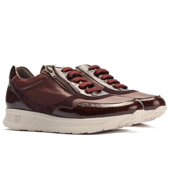 Pitillos - 11601 - BURDEOS - 11601 - BURDEOS - Deportivo combinado charol con napa grano con cremalleran Burdeos - 2
