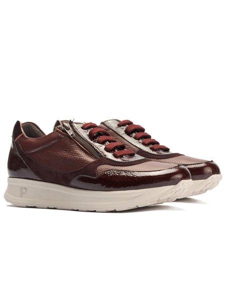 Pitillos - 11601 - BURDEOS - 11601 - BURDEOS - Deportivo combinado charol con napa grano con cremalleran Burdeos - 2