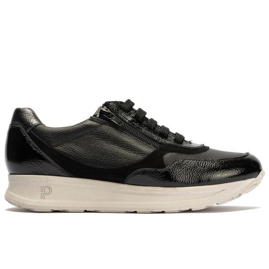 Pitillos - 11601 - NEGRO - 11601 - NEGRO - Deportivo combinado charol con napa grano con cremallera Negro - 1