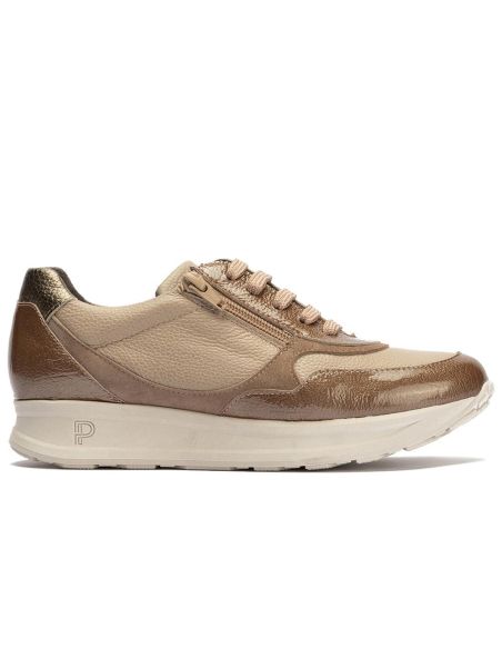 Pitillos - 11601 - TOPO - 11601 - TOPO - Deportivo combinado charol con napa grano con cremallera Topo - 1