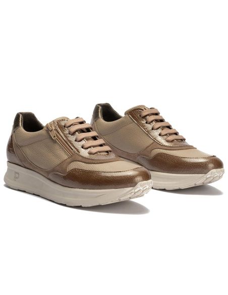 Pitillos - 11601 - TOPO - 11601 - TOPO - Deportivo combinado charol con napa grano con cremallera Topo - 2