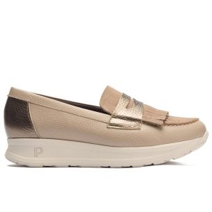Pitillos - 11602 - TOPO - 11602 - TOPO - Mocasín antifaz flecos combinado napa grano
