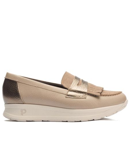 Pitillos - 11602 - TOPO - 11602 - TOPO - Mocasín antifaz flecos combinado napa grano