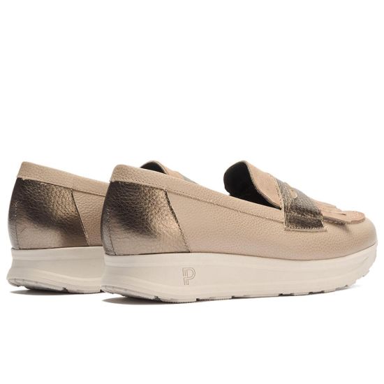 Pitillos - 11602 - TOPO - 11602 - TOPO - Mocasín antifaz flecos combinado napa grano