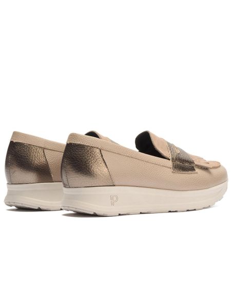 Pitillos - 11602 - TOPO - 11602 - TOPO - Mocasín antifaz flecos combinado napa grano