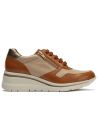 Pitillos - 11611 - CUERO/TOPO/BRONCE - 11611 - CUERO/TOPO/BRONCE - Deportivo combinado bicolor napa con grano con cremallera Cue