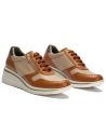 Pitillos - 11611 - CUERO/TOPO/BRONCE - 11611 - CUERO/TOPO/BRONCE - Deportivo combinado bicolor napa con grano con cremallera Cue