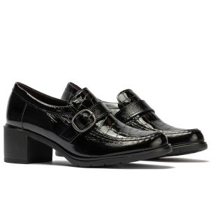 Pitillos - 11622 - NEGRO - 11622 - NEGRO - Abotinado combinado charol con charol coco detalle hebilla Negro - 1 2