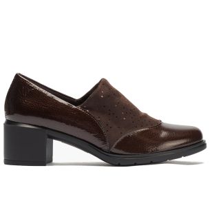 Pitillos - 11623 - MARRON - 11623 - MARRON - Abotinado combinado charol con lycra Marrón - 1