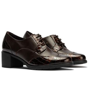 Pitillos - 11626 - MARRON - 11626 - MARRON - Blucher combinado charol coco con napa Marrón - 1 2