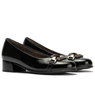 Pitillos - 11632 - NEGRO - 11632 - NEGRO - Salón en charol con adorno Negro - 1 2