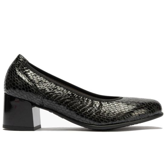 Pitillos - 11640 - NEGRO - 11640 - NEGRO - Salón serpiente charol con ribete elástico Negro - 1
