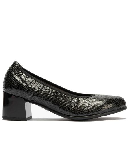 Pitillos - 11640 - NEGRO - 11640 - NEGRO - Salón serpiente charol con ribete elástico Negro - 1