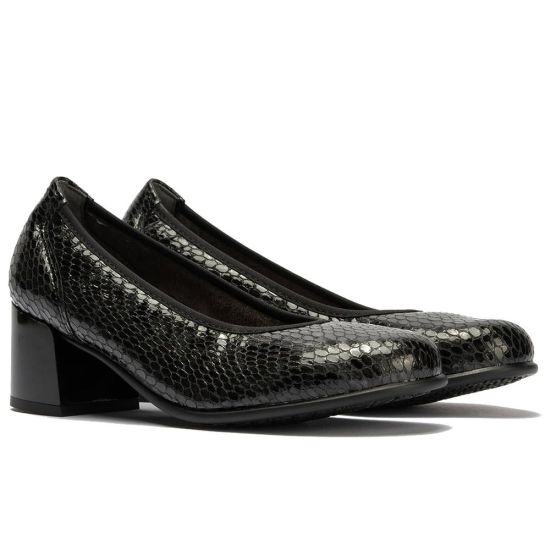 Pitillos - 11640 - NEGRO - 11640 - NEGRO - Salón serpiente charol con ribete elástico Negro - 2